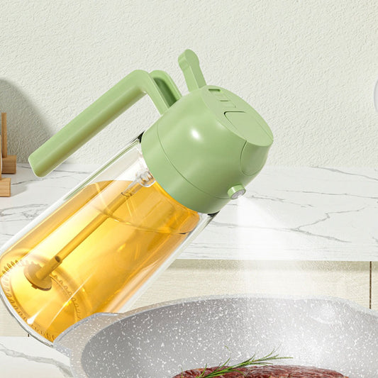 2-in-1 Oil Sprayer Bottle for Kitchen – Spray & Pour Dispenser for Cooking, Baking and BBQ