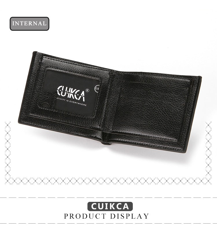 Original CUICKA Branded Wallet For Men Black And Brown Premium Leather With Multiple Compartments Durable Stylish Practical Choice Reliable Performance