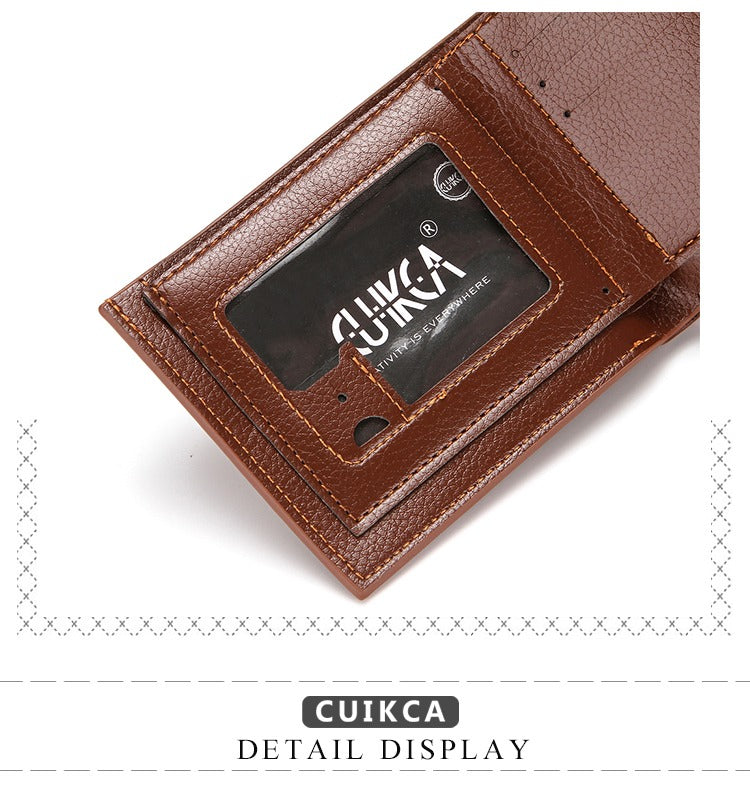 Original CUICKA Branded Wallet For Men Black And Brown Premium Leather With Multiple Compartments Durable Stylish Practical Choice Reliable Performance