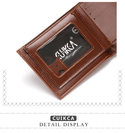 Original CUICKA Branded Wallet For Men Black And Brown Premium Leather With Multiple Compartments Durable Stylish Practical Choice Reliable Performance